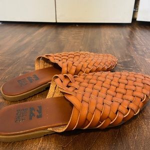 Flat brown shoes